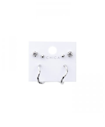 ヘンケイフープピアス６個セット