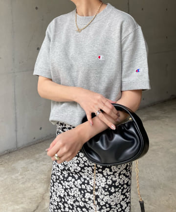 DOUDOU(ドゥドゥ) 【Champion】HALF SLEEVE CREWNECK SWEAT