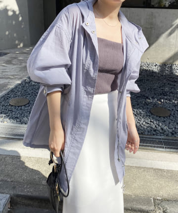natural couture(ナチュラルクチュール) トレンド顔◎春めきアウター　ほんわりシアーマンパ