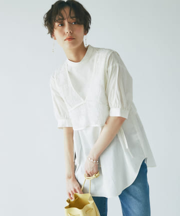 ここでしか手に入らない！【WEB限定】レースベストセットブラウス