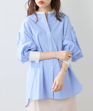 natural couture(ナチュラルクチュール) 旬コーデが決まる　ダブル釦シャツ