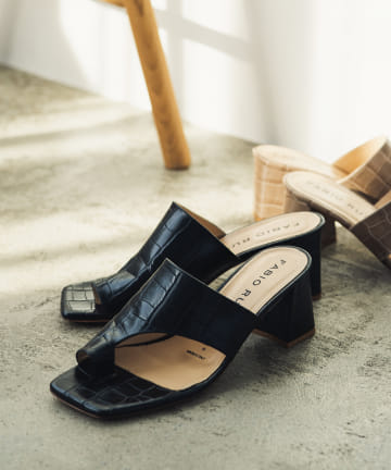 【FABIORUSCONI/ファビオルスコーニ】指ぬきヒールサンダル