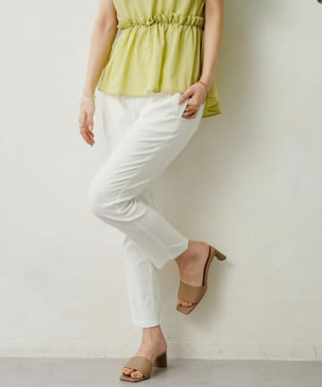 Chez toi(シェトワ) UV/接触冷感ストレッチテーパードパンツ