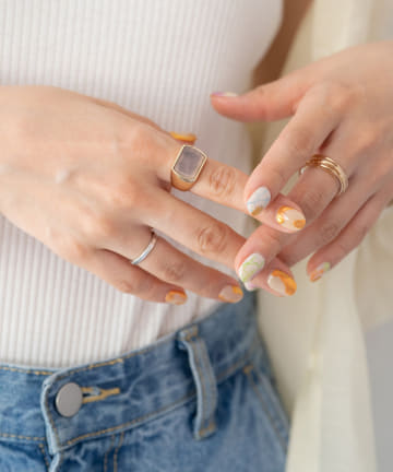 【GOLDY】フラットマーブルRING