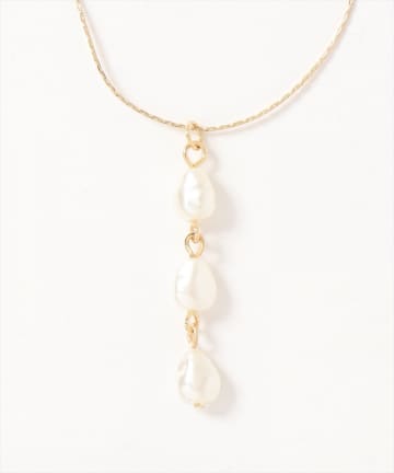 natural couture(ナチュラルクチュール) ３連ニュアンスパールネックレス