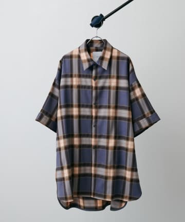Lui's(ルイス) 5分袖ロイヤルチェックシャツ