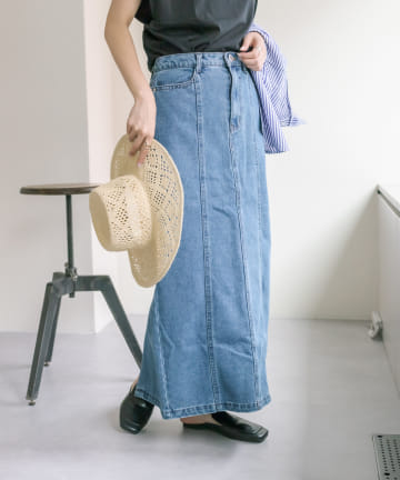 11ozデニムIラインスカート