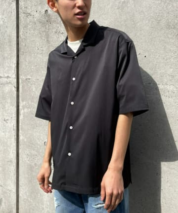 CIAOPANIC(チャオパニック) ユニセックス商品、レーヨン半袖開襟シャツ/オープンカラーシャツ