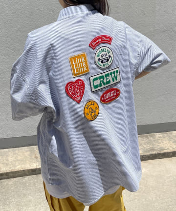 CPCM(シーピーシーエム) バックワッペンコラージュ半袖シャツ