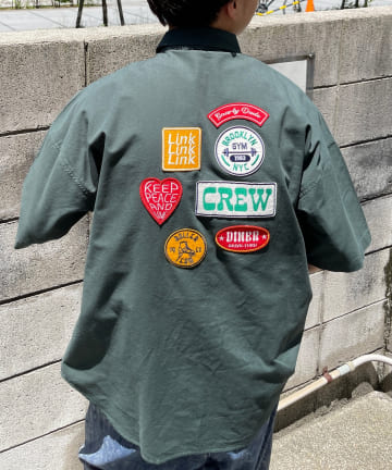CPCM(シーピーシーエム) バックワッペンコラージュ半袖シャツ