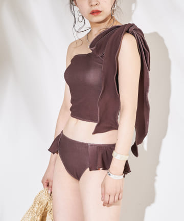 OUTLET(アウトレット) 【Chico】【水着/トップス】ワンショルリボントップス