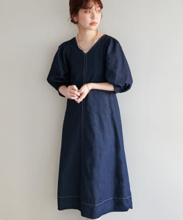 natural couture(ナチュラルクチュール) WEB限定/シルエットが変わるAラインワンピース