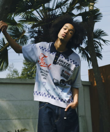 COOPER FACTチェッカーニットポロ