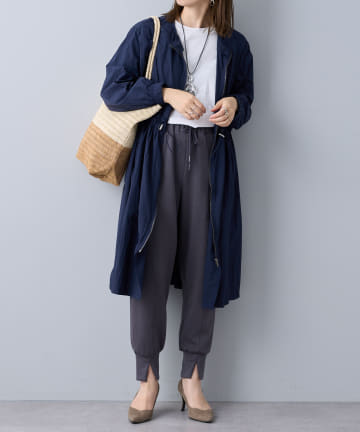 Pal collection(パルコレクション) 《薄くて軽い！》ナイロンノーカラーコート