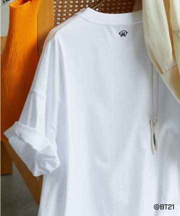 GALLARDAGALANTE(ガリャルダガランテ) 【BT21】ワンポイント刺繍Tシャツ/SHOOKY