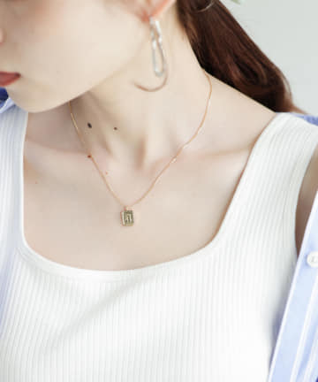 【GOLDY】イニシャルプレートネックレス