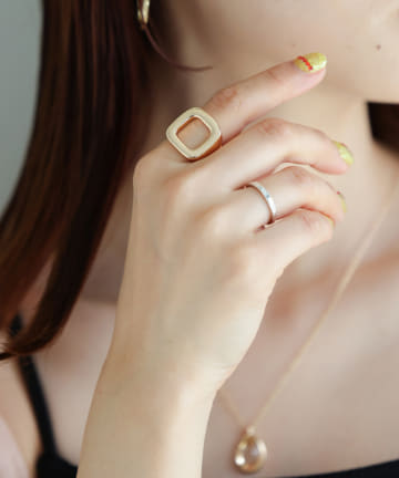 【GOLDY】スクエア抜きRING
