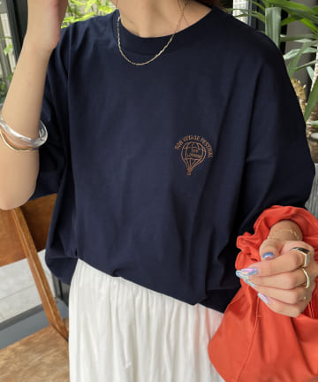 Discoat(ディスコート) 【新色追加！】ワンポイント刺繍半袖Tシャツ