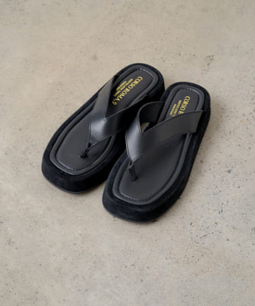 【CORSO ROMA9/コルソローマ】サイドスウェード厚底サンダル