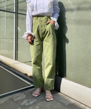 アシメデニムパンツ