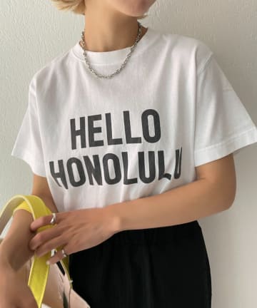 CIAOPANIC(チャオパニック) 【FUNG/ファング】HELLOカットオフロゴプリントTシャツ
