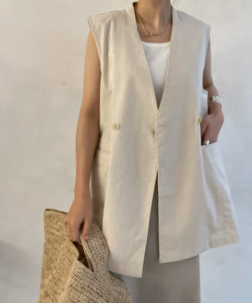 【WEB限定】ハーフ丈ジレ