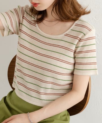 *マルチボーダーニットTee