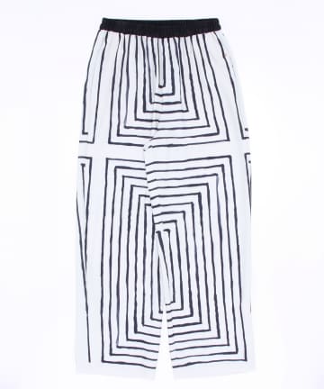 【CHIGON/シニヨン】柄イージーパンツ