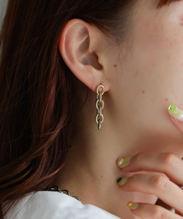 【Erin & Emma】Bicolor Chain Pierce