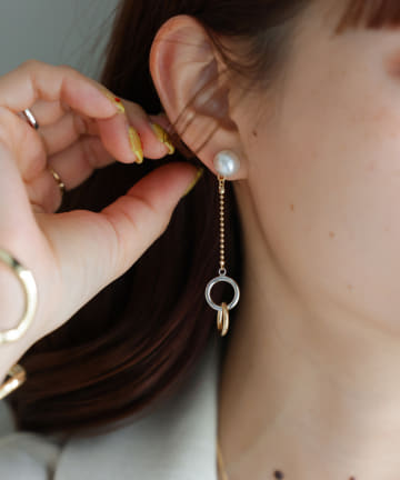 【Erin & Emma】Ball×Ring Asymme Pierce