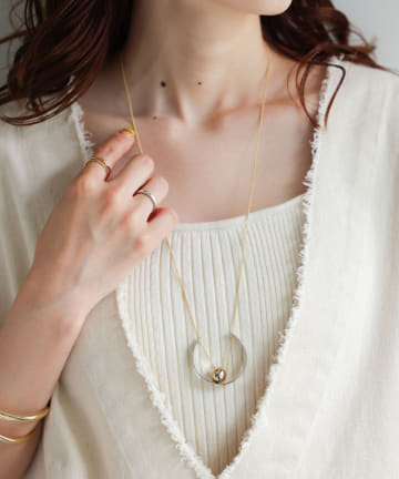 【Erin & Emma】Ball×Hoop Top Neck