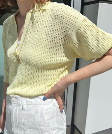 アイレットニットポロ