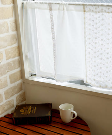 フラワーシンプルカフェカーテン