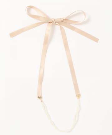 natural couture(ナチュラルクチュール) りぼん付きパールネックレス