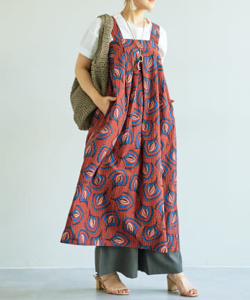 Pal collection(パルコレクション) アフリカ柄ジャンパースカート
