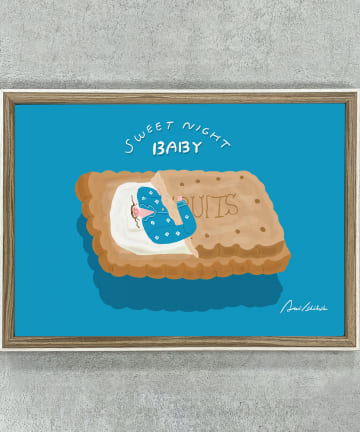 BIRTHDAY BAR(バースデイバー) 【Aki Ishibashi】フレーム付 イラストポスター