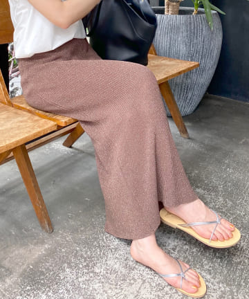 ラメニットロングスカート