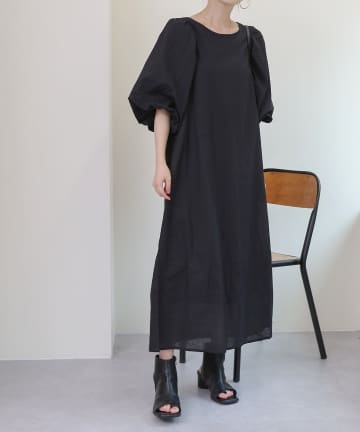 WEB限定/ローン袖ボリュームワンピース