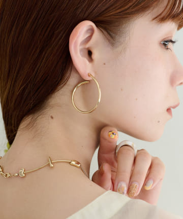 【GOLDY】ニュアンスビッグフープピアス
