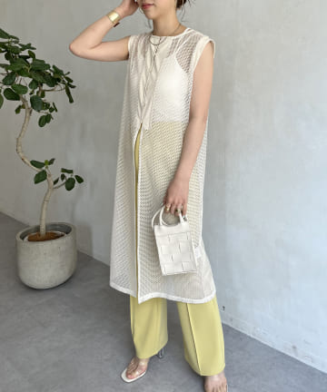 ジレ2WAYメッシュワンピース