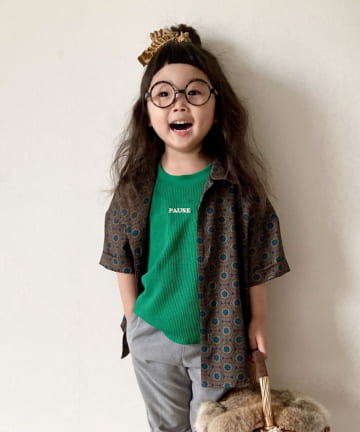 CIAOPANIC TYPY(チャオパニックティピー) 【KIDS】OSOROバティックオープンカラーシャツ