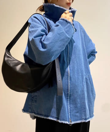 《FRIPIER・ユニセックス》ジップアップ デニムブルゾン