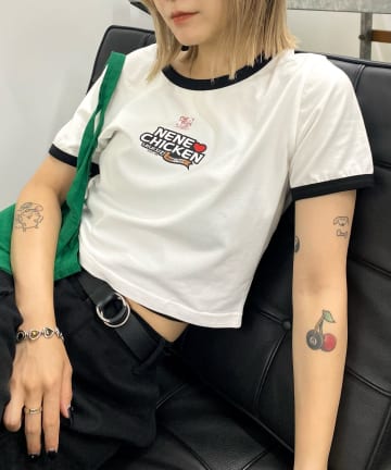 《福岡店・PAL CLOSET限定》SLOPPY×ネネチキン リンガーTEE