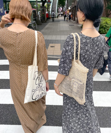 ハイウエスト切替プリントマキシドレス