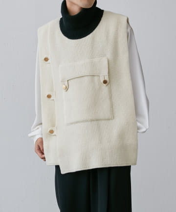 Lui's(ルイス) 【CULLNI 】 turtleneck military knit vest