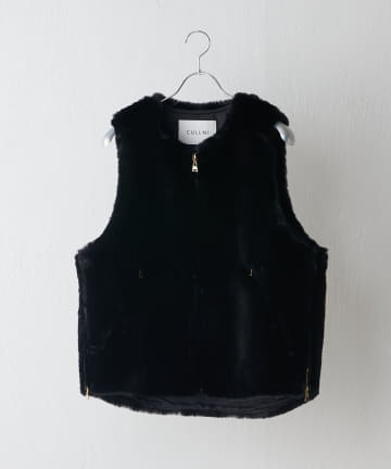 Lui's(ルイス) 【CULLNI】 Side Open Eco Fur Zip Vest
