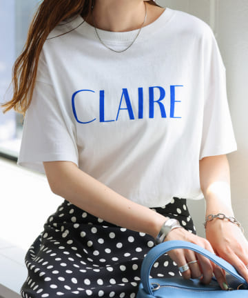 Discoat(ディスコート) CLAIREフロッキーロゴTシャツ