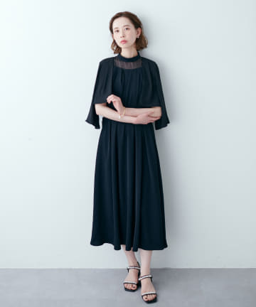 natural couture(ナチュラルクチュール) WEB限定サイズ有り/レディーなボレロ付きお上品ドレス