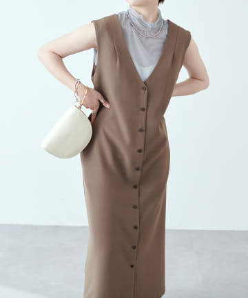 natural couture(ナチュラルクチュール) WEB限定カラー有り/ベストにもなる3WAYジャンパースカート