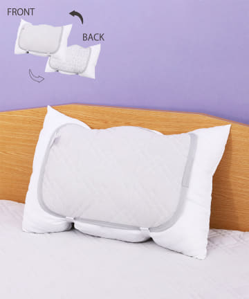 3COINS(スリーコインズ) 【お部屋で快適に過ごそう】リバーシブルワッフル冷感枕パッド